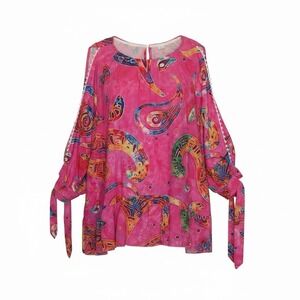 Colorful Pink Top Size L